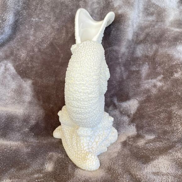 Royal Haeger Shell Vase Nautilus Textured Pebbled Cornucopia Nautical Sea READ - Picture 7 of 16